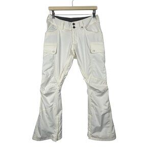Burton Vida DryRide Pants Womens S‎ White Snowboard Slim Fit Waterproof Vented